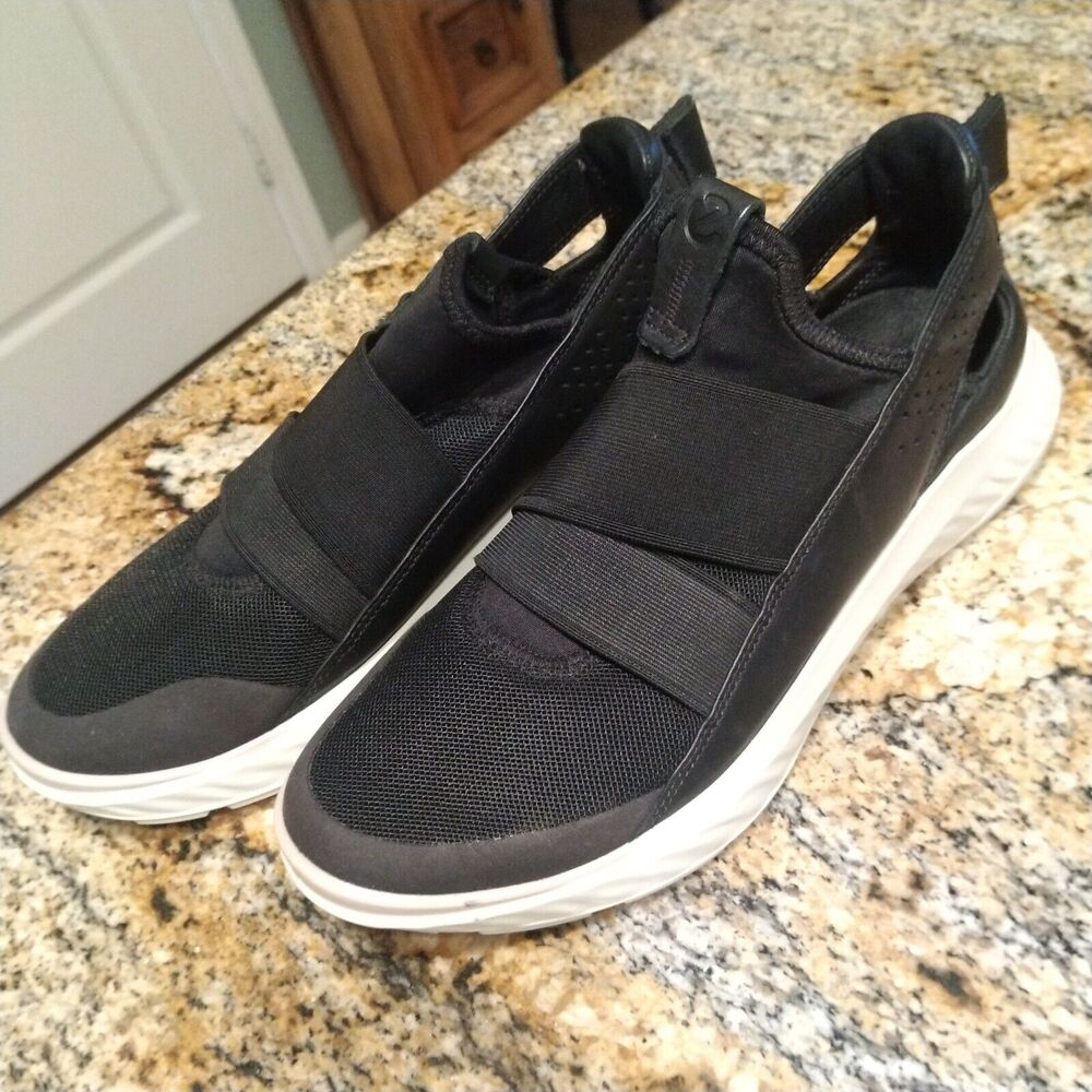 ECCO Shoes Sneakers ST1 Lite Black Slip On Leather Stretch Women's Size 6.5